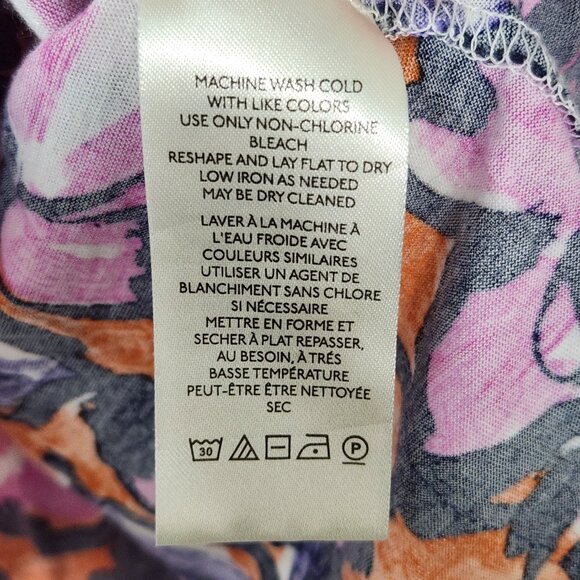 Maeve by Anthropologie Floral Flutter Sleeve Tshirt Size M - Picture 5 of 15